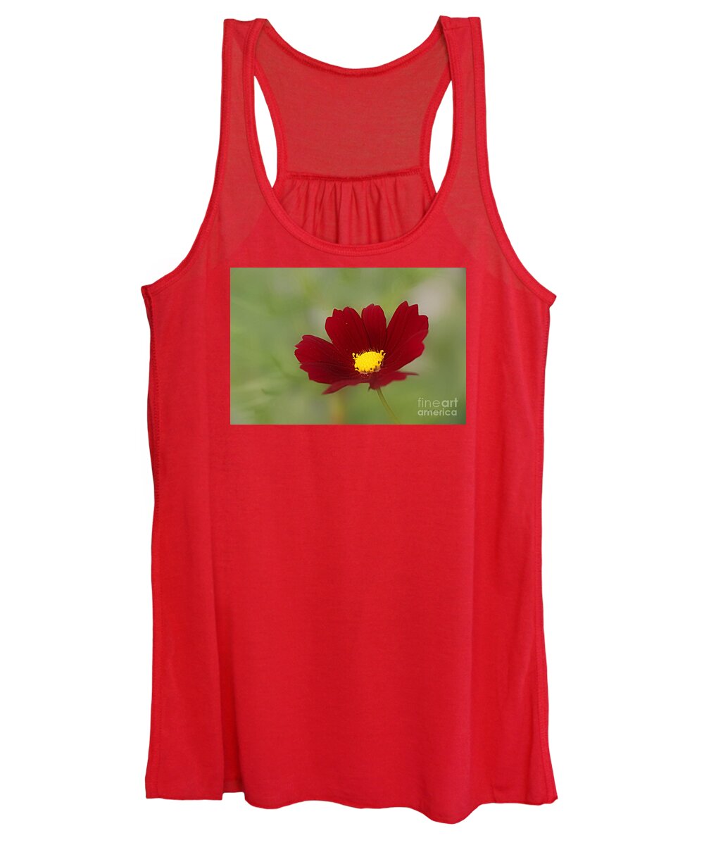 Flowers Women's Tank Top featuring the photograph Deep in Red by Yumi Johnson