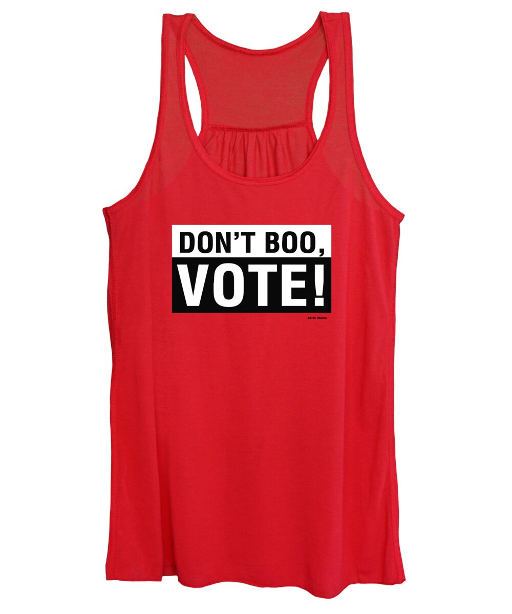 Don't Boo Vote Women's Tank Top featuring the digital art Don't Boo Vote- Art by Linda Woods by Linda Woods