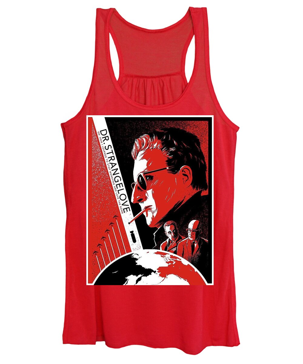 Dr. Strangelove Theatrical Poster Number Three 1964 Women's Tank Top featuring the photograph Dr. Strangelove theatrical poster number three 1964 by David Lee Guss