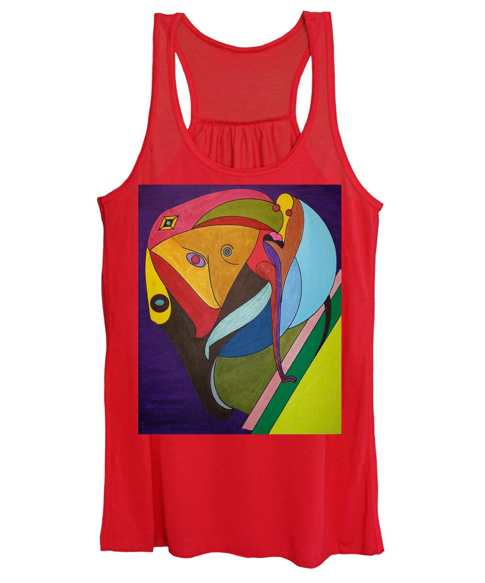 Geometric Art Women's Tank Top featuring the painting Dream 287 by S S-ray