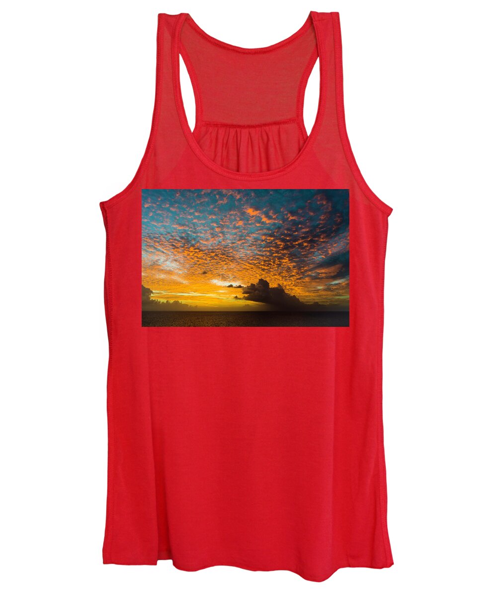 Barbados Women's Tank Top featuring the photograph Dusk, East of Barbados by John Roach