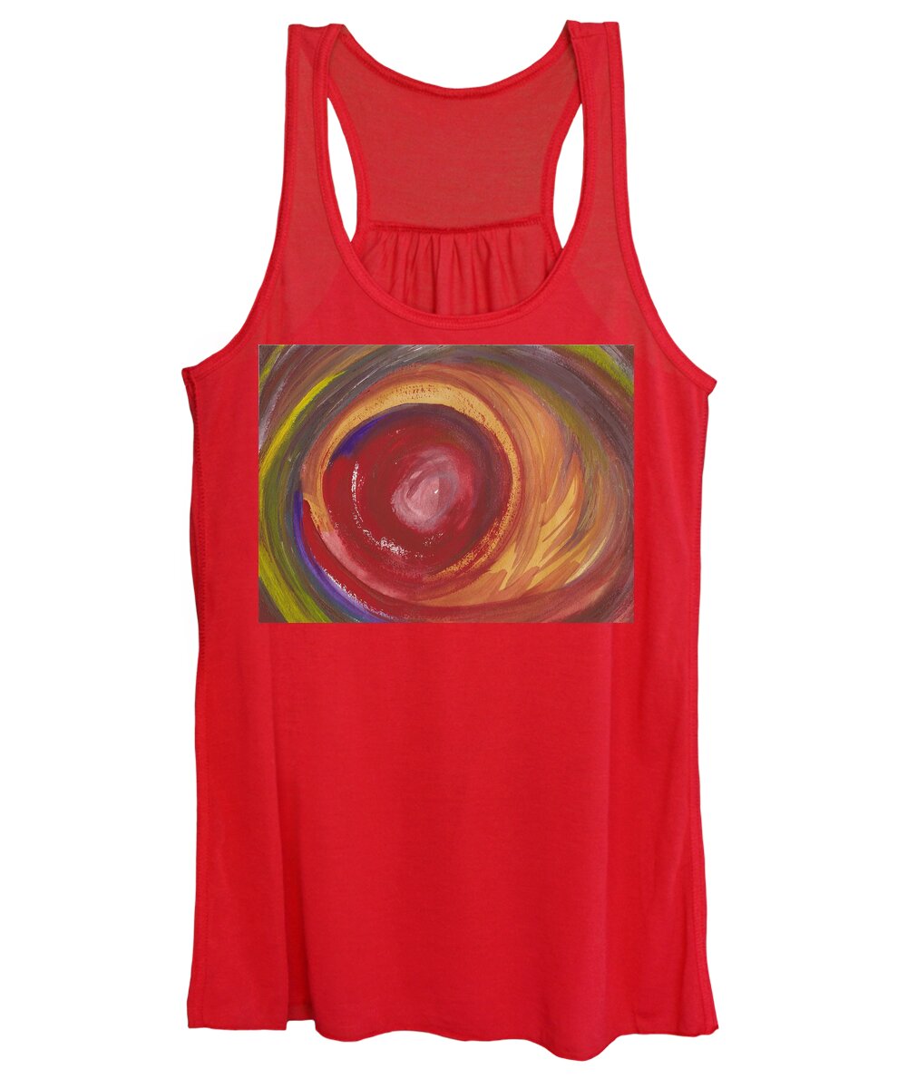 Earth Women's Tank Top featuring the painting Earth Storm by Julia Woodman