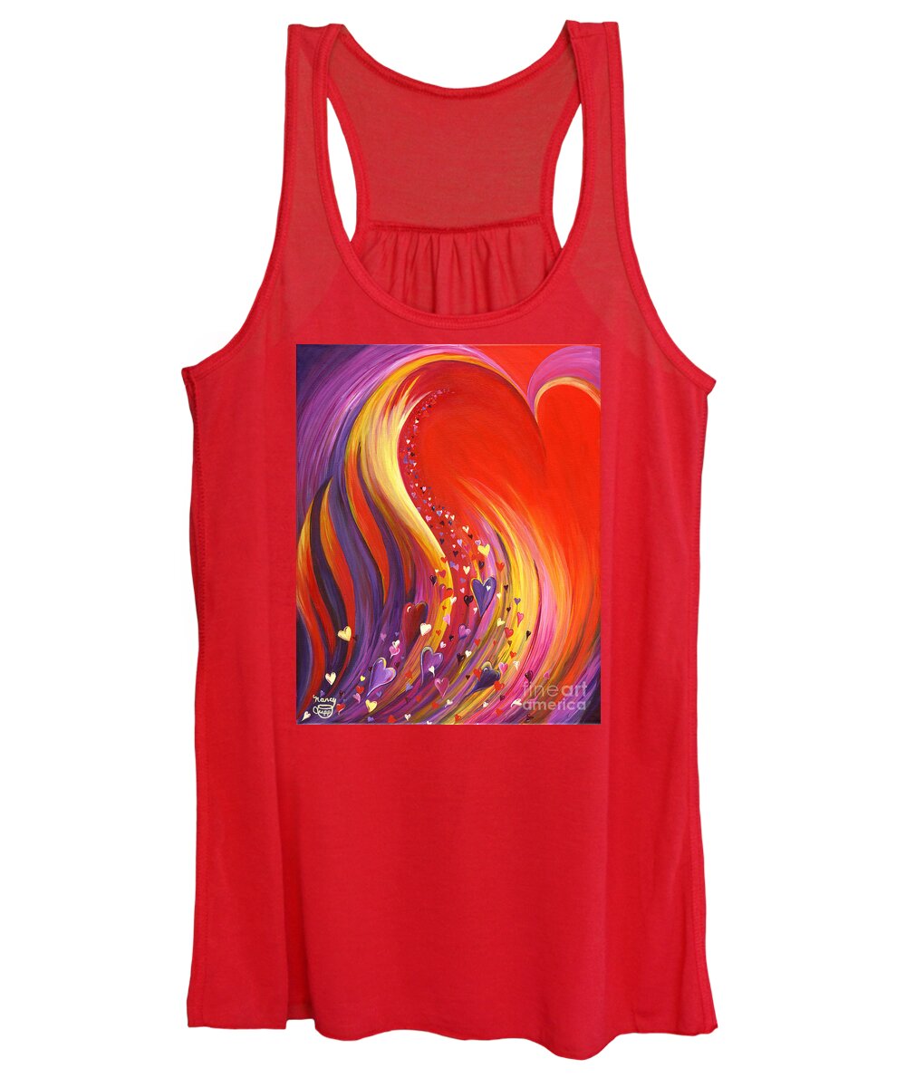 Love Women's Tank Top featuring the painting Arise My Love by Nancy Cupp