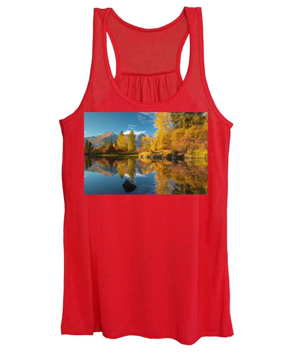 Fall Color Women's Tank Top featuring the photograph Fall Colors in Leavenworth by Yoshiki Nakamura