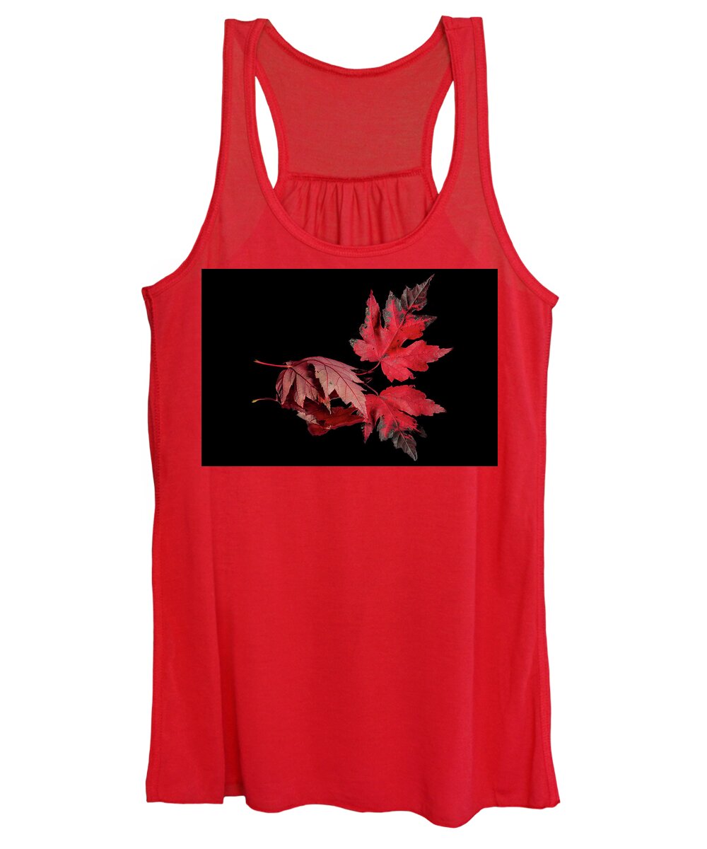 Red Women's Tank Top featuring the photograph Fall Reflections by Allin Sorenson