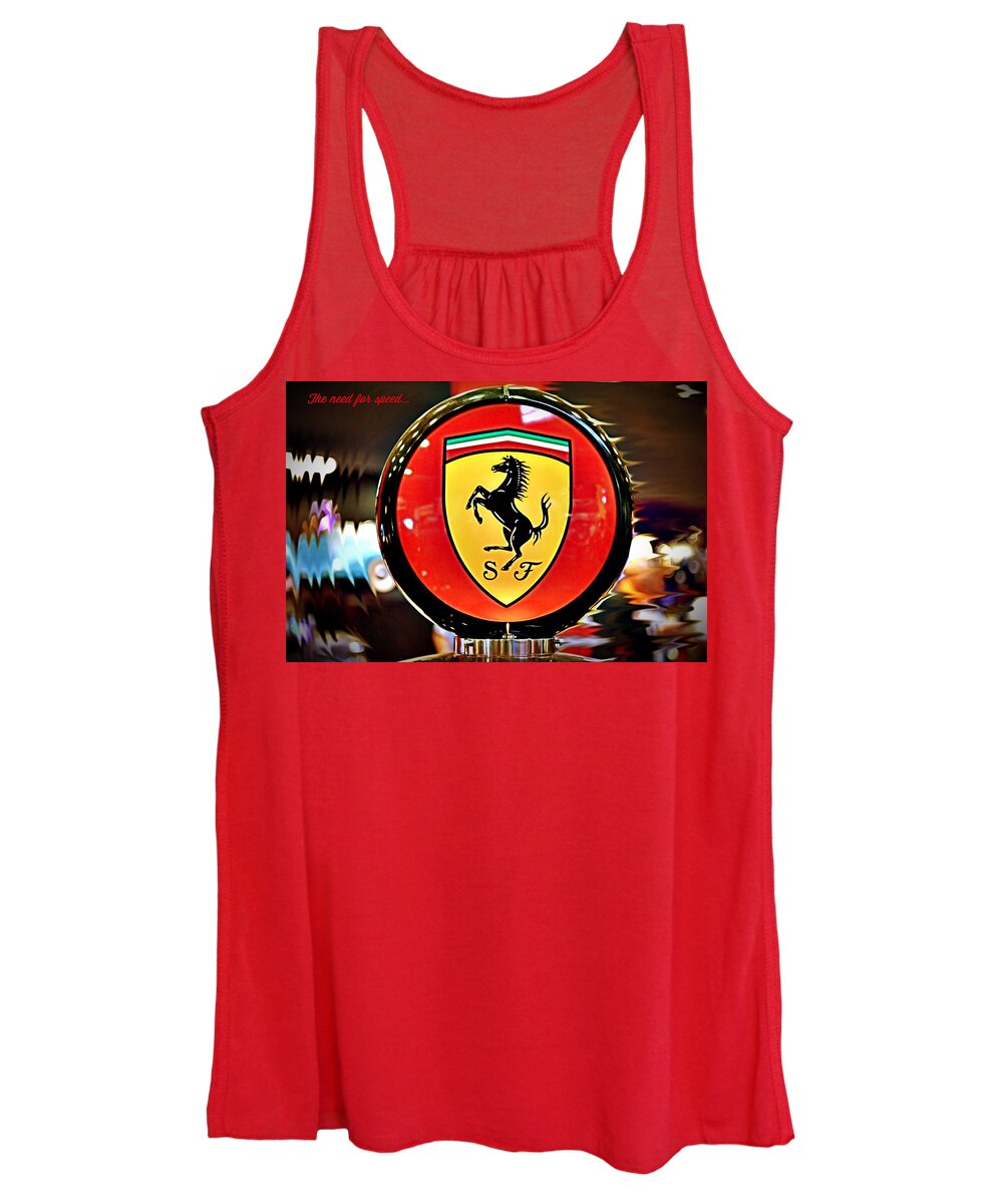 Home Women's Tank Top featuring the photograph Ferrari - Need for Speed by Richard Gehlbach