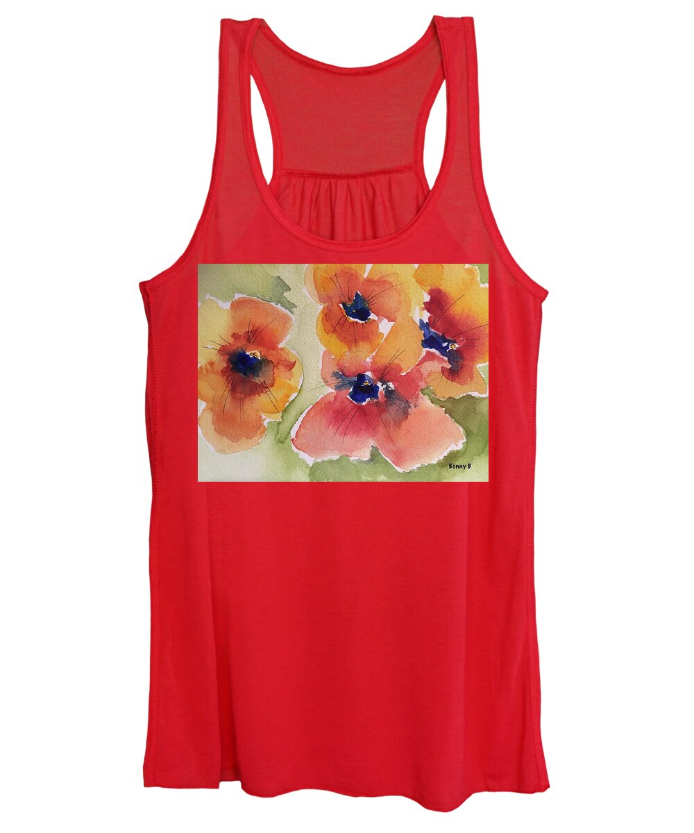 Poppy Women's Tank Top featuring the painting Simpler Is Sweeter by Bonny Butler