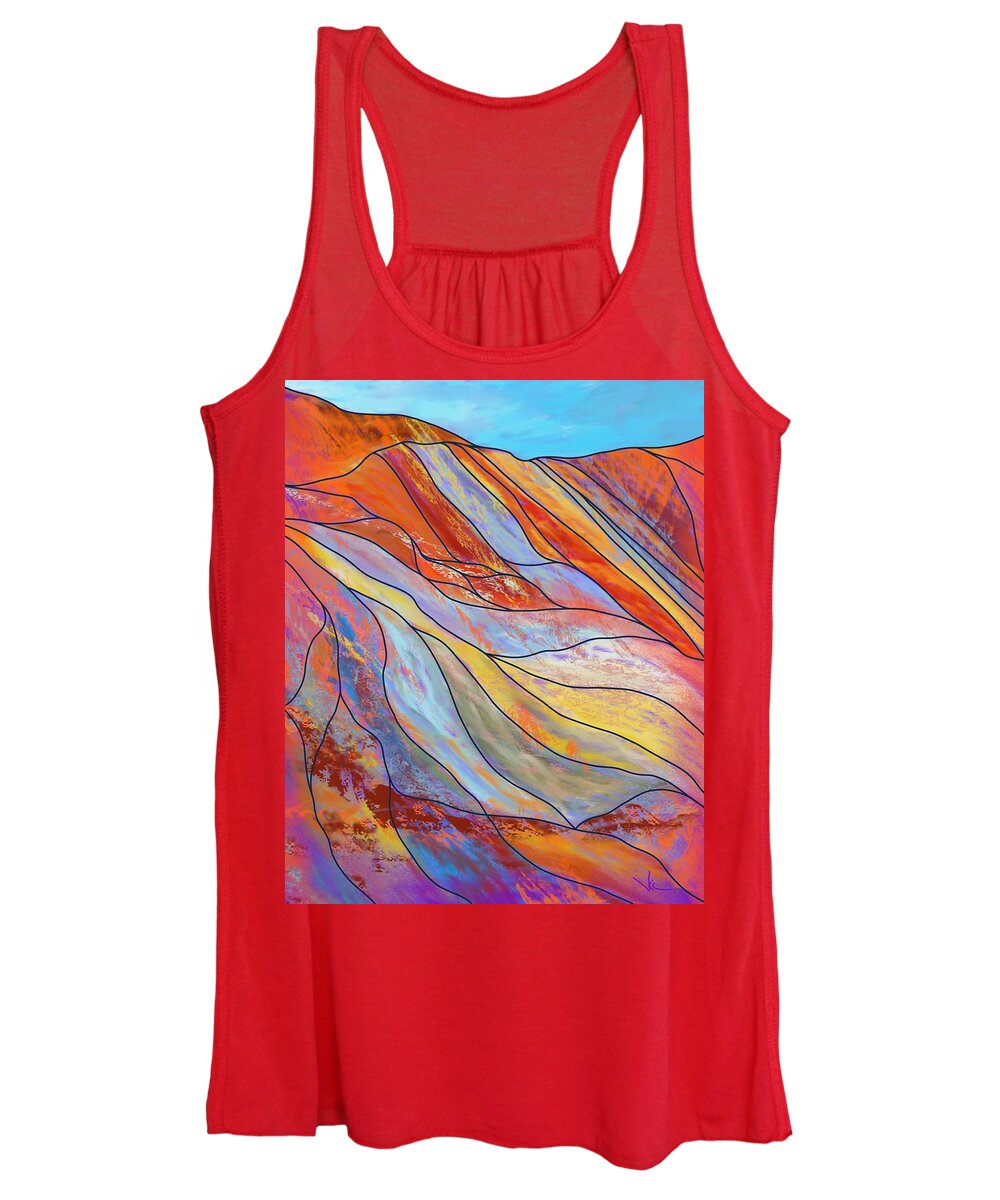 Victor Shelley Women's Tank Top featuring the painting Formations by Victor Shelley