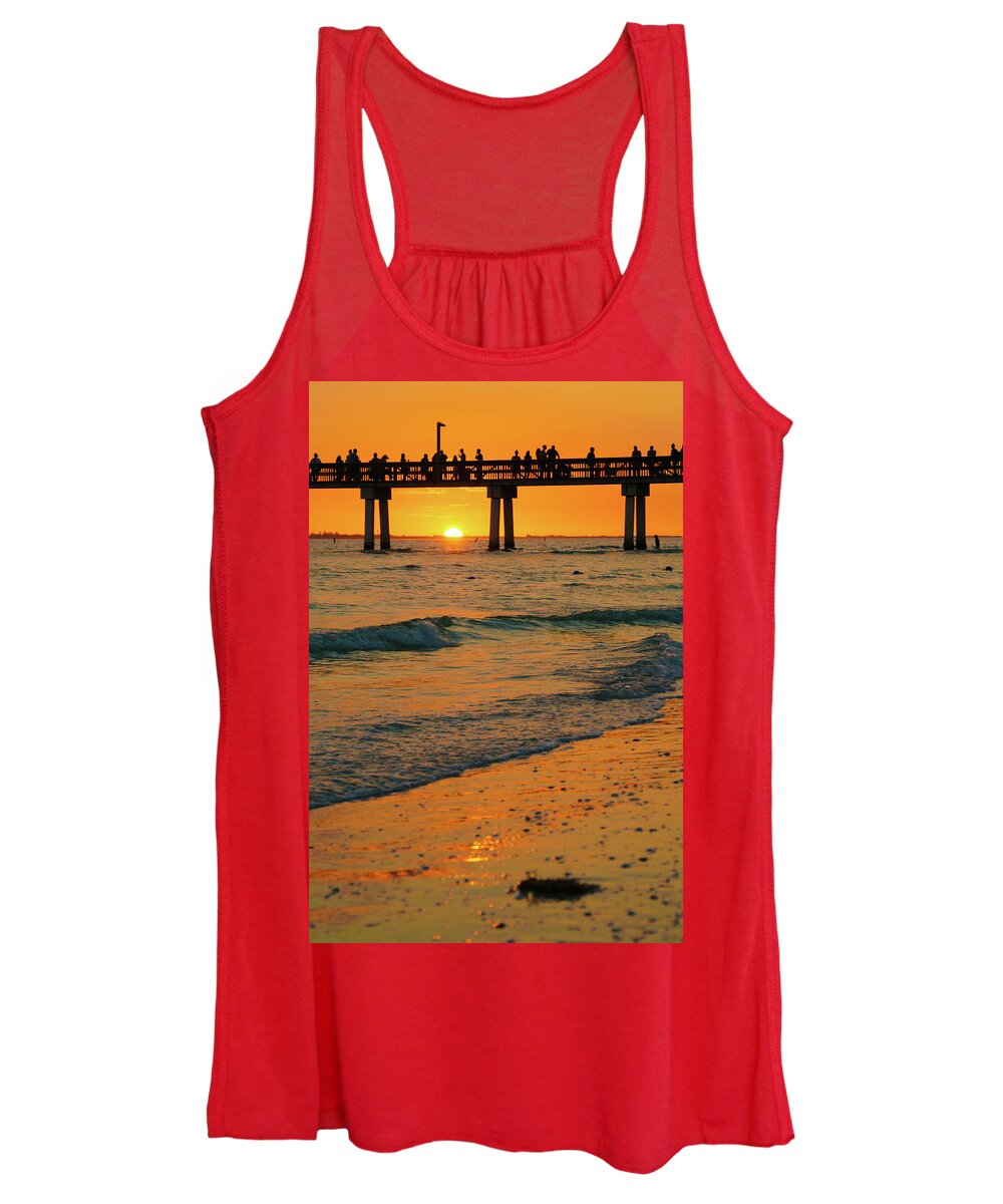 Florida Women's Tank Top featuring the photograph Fort Myers Beach Sunset by Mark Rogers