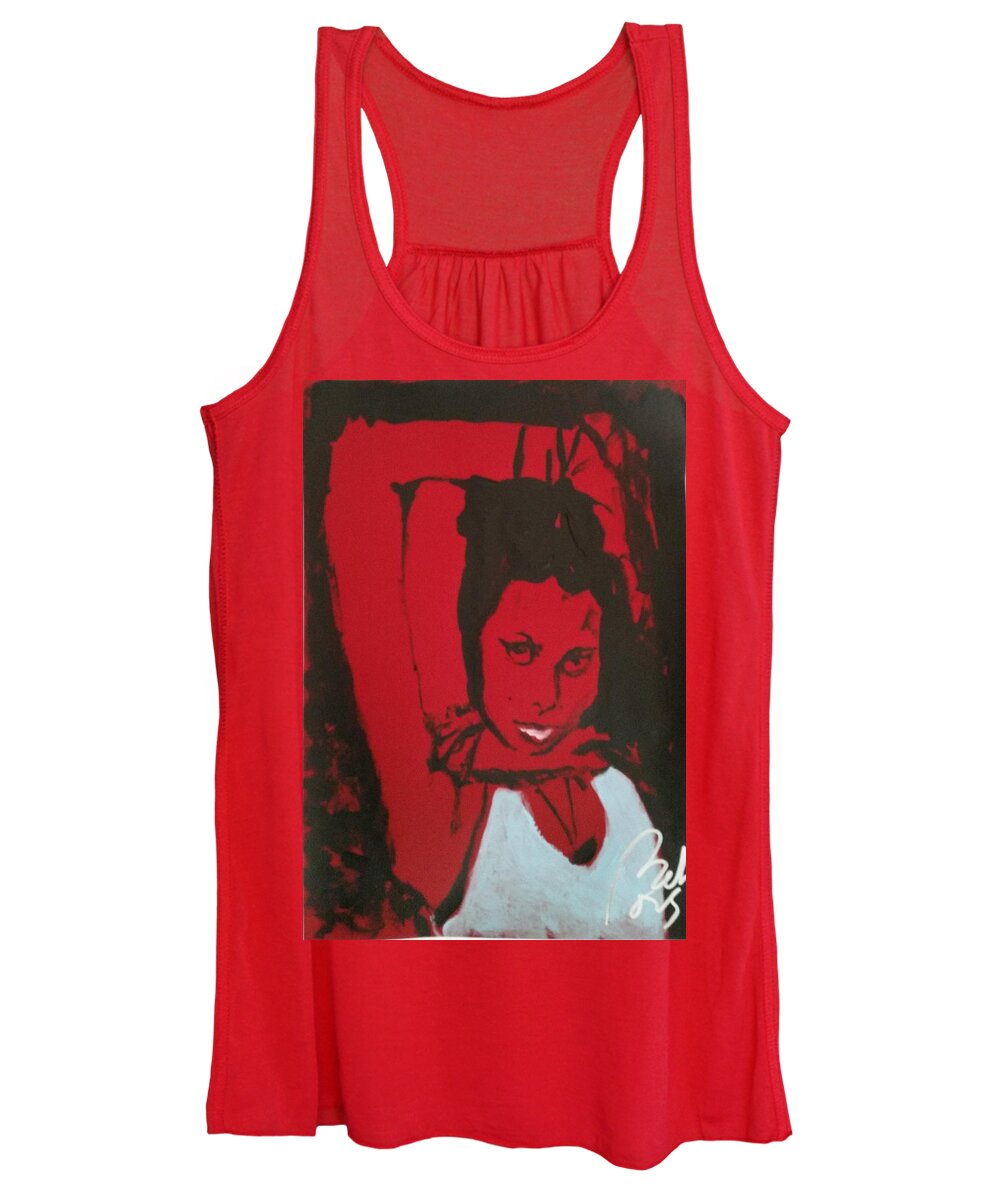 Pose Women's Tank Top featuring the painting Hands up sketch III by Bachmors Artist