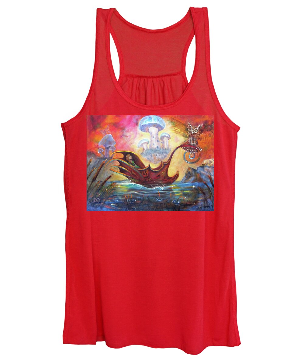 Fantasy Women's Tank Top featuring the painting Home Coming by Sherry Strong