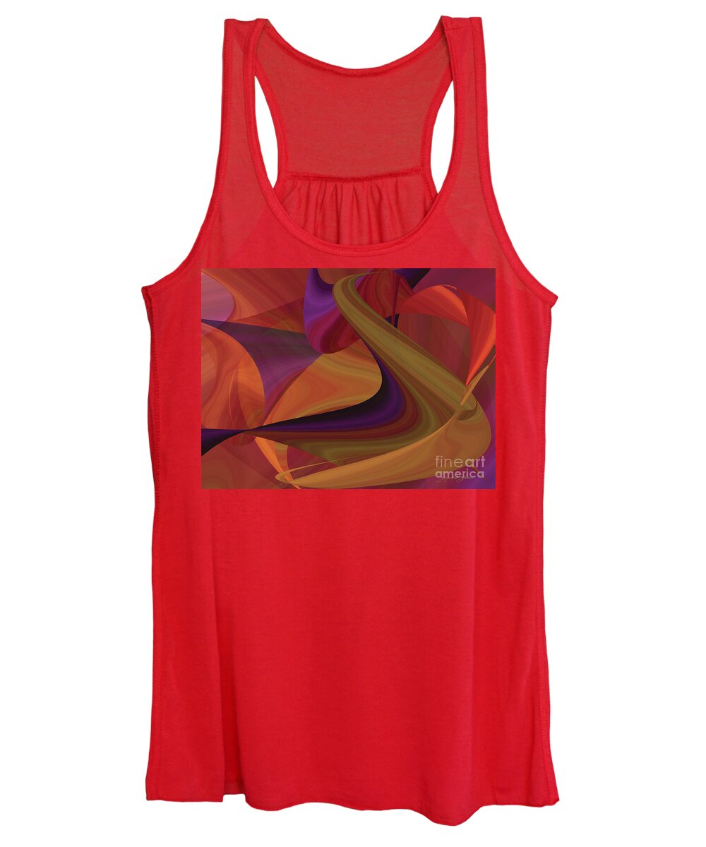 Abstract Women's Tank Top featuring the digital art Hot Curvelicious by Jacqueline Shuler