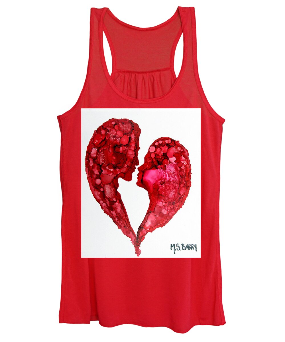 Love Women's Tank Top featuring the painting Human Heart by Maria Barry