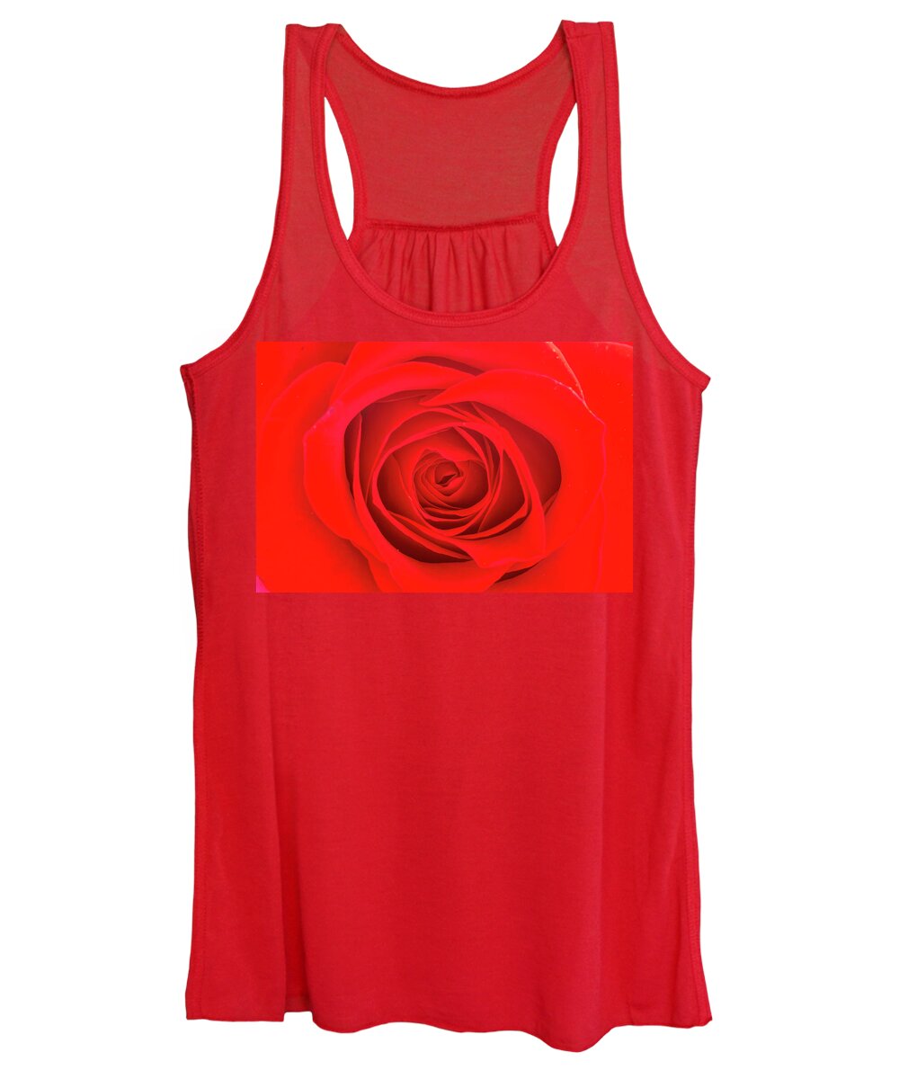 Valentine Women's Tank Top featuring the photograph Inside a Rose by Teri Virbickis