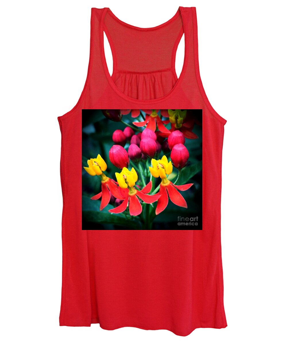 Macro Women's Tank Top featuring the photograph Ladies in Waiting by Vonda Lawson-Rosa