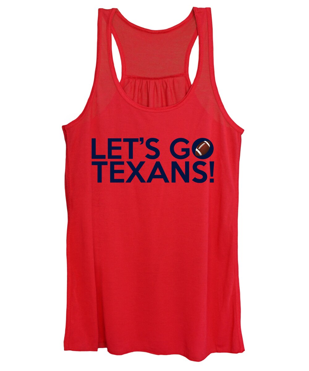 Houston Texans Women's Tank Top featuring the painting Let's Go Texans by Florian Rodarte
