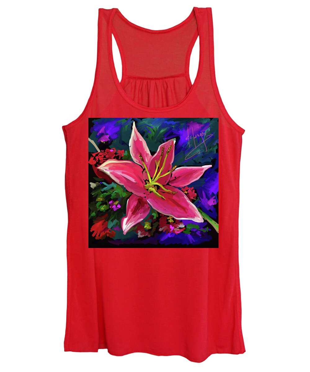 Lily Women's Tank Top featuring the painting Lily by DC Langer