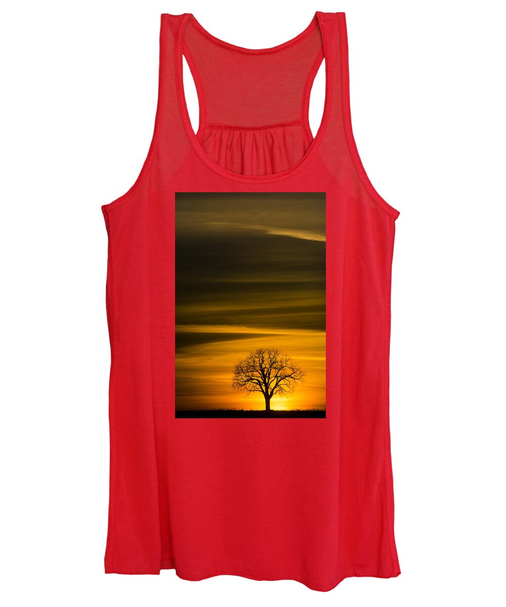Lone Tree Women's Tank Top featuring the photograph Lone Tree - 7064 by Steve Somerville