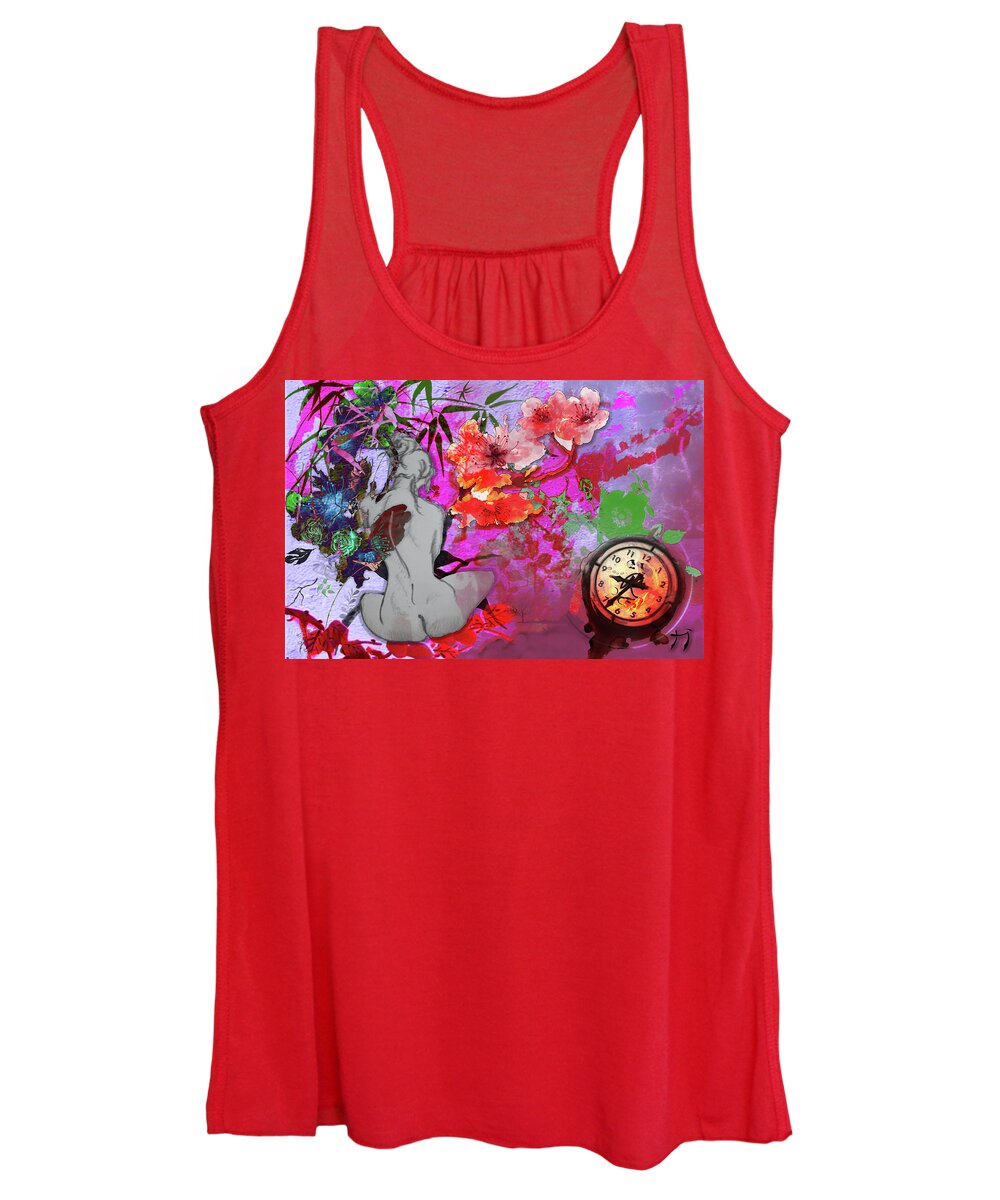 Home Decor Women's Tank Top featuring the mixed media Maybe by Carlos Paredes Grogan