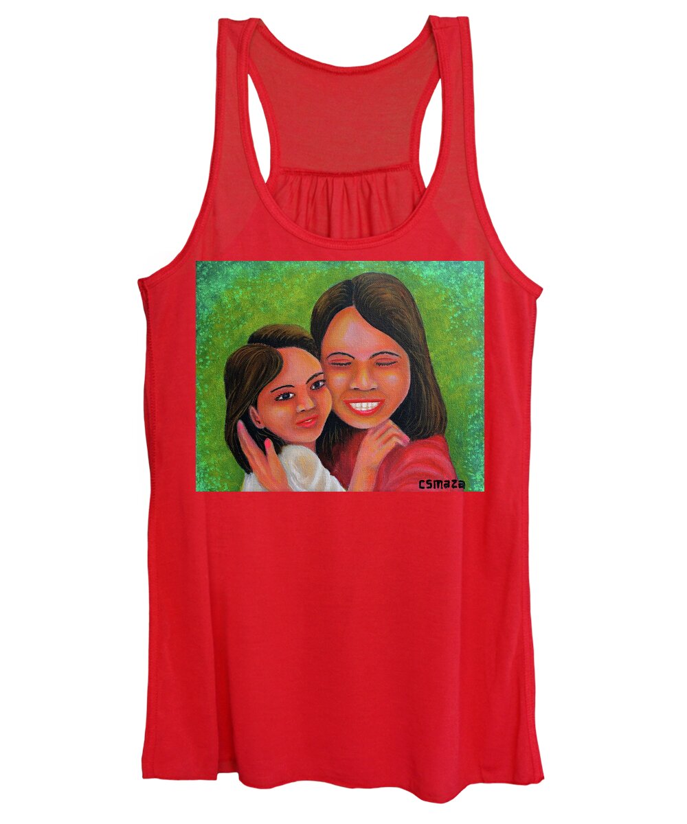 Mother Women's Tank Top featuring the painting Mother's Comfort by Cyril Maza