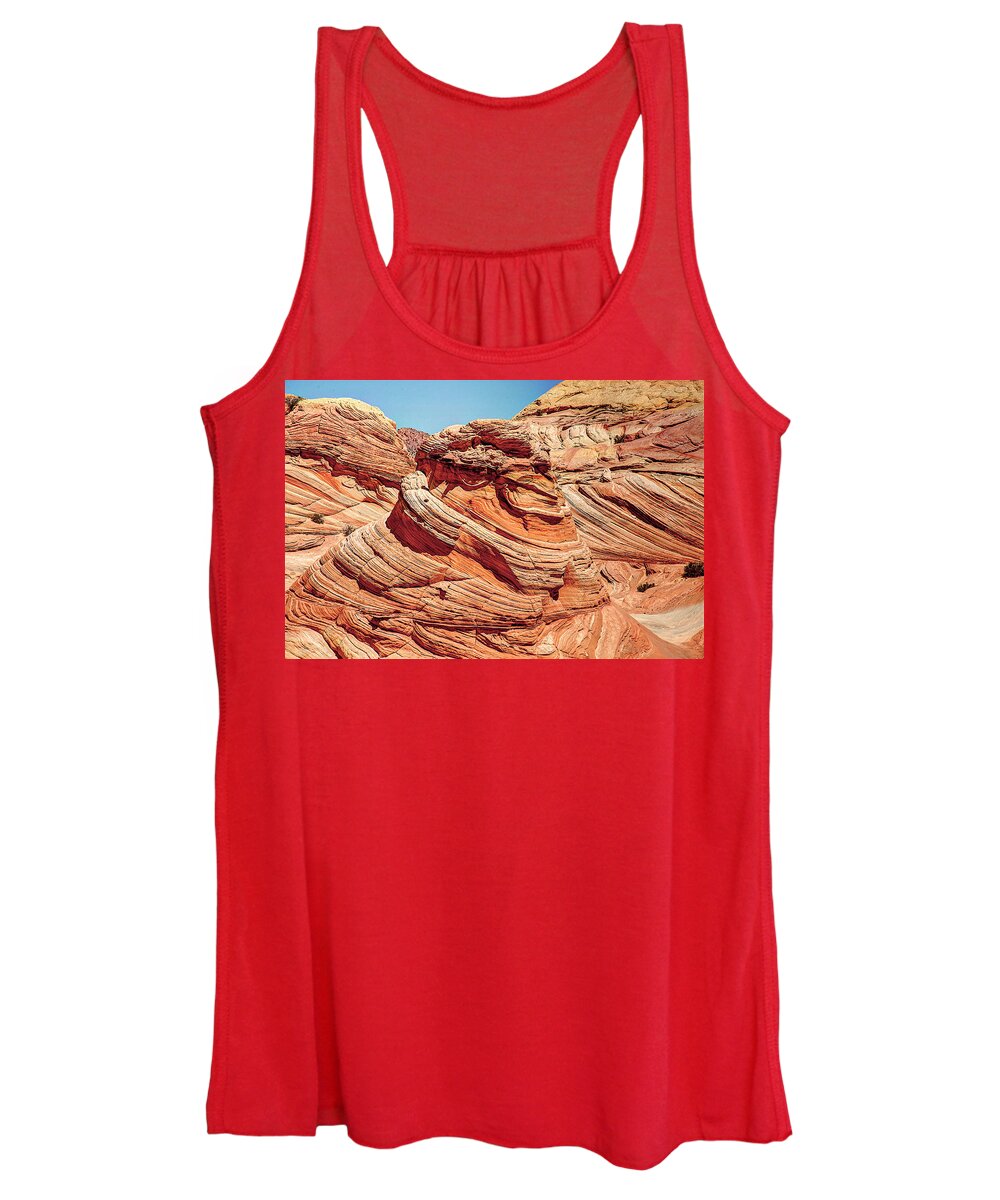 The Wave Women's Tank Top featuring the photograph Natures Sculpture by Richard Gehlbach