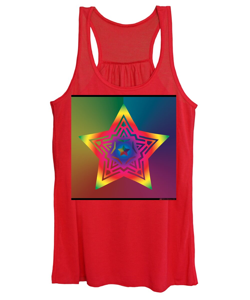 Pentacle Women's Tank Top featuring the digital art New Star 1a by Eric Edelman