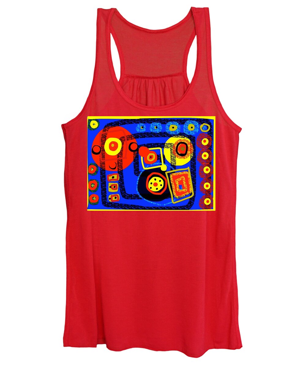 Luciano Pavarotti Women's Tank Top featuring the digital art Notes to Music in Memoriam to Luciano Pavarotti by Susan Fielder