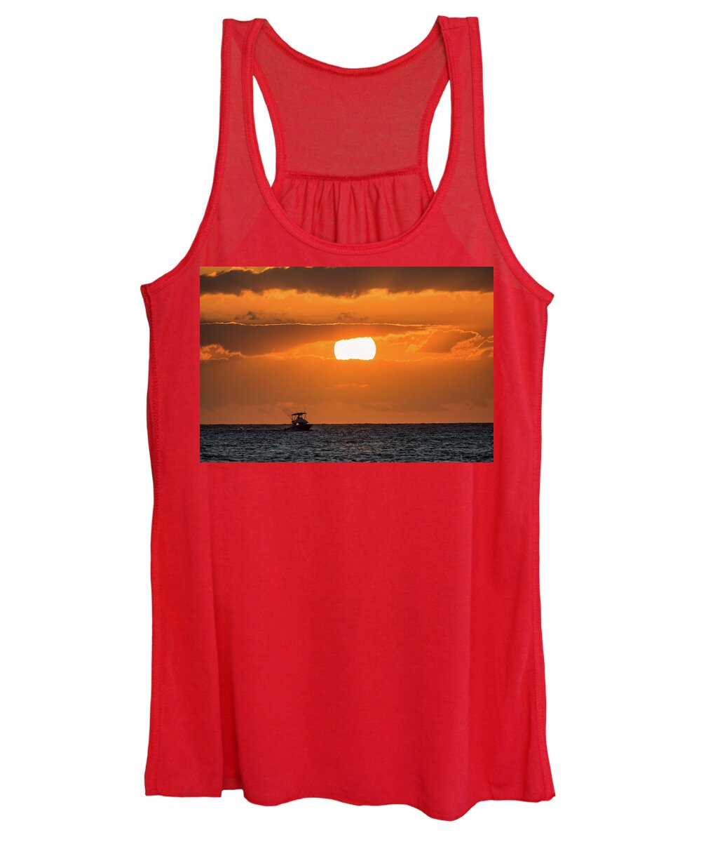 Boat Women's Tank Top featuring the photograph On the Water by David Buhler