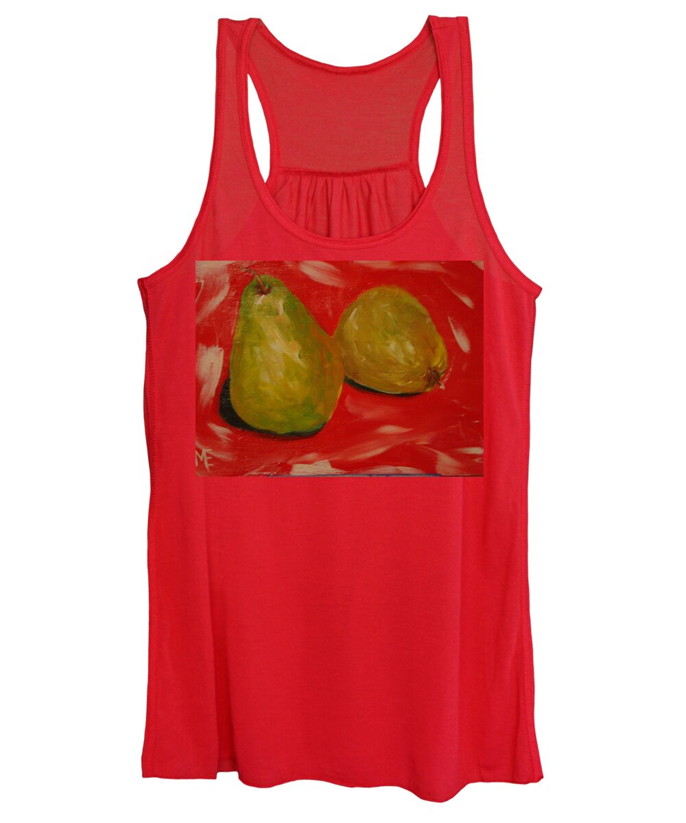 Pears Women's Tank Top featuring the painting Pair of Pears by Melinda Etzold