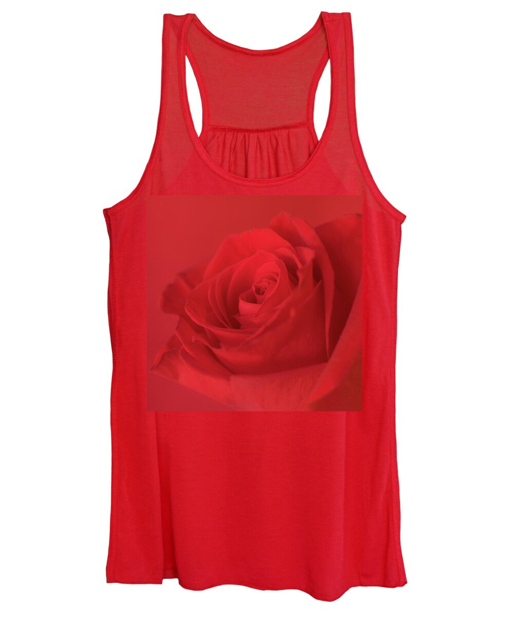 Red Rose Women's Tank Top featuring the photograph Passion by Holly Ross