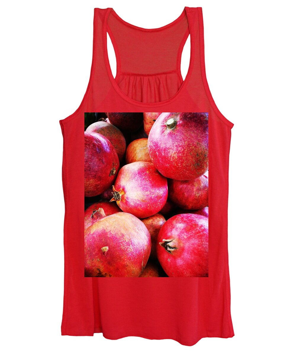 Food And Beverage Women's Tank Top featuring the photograph Pomegranate by Jarek Filipowicz