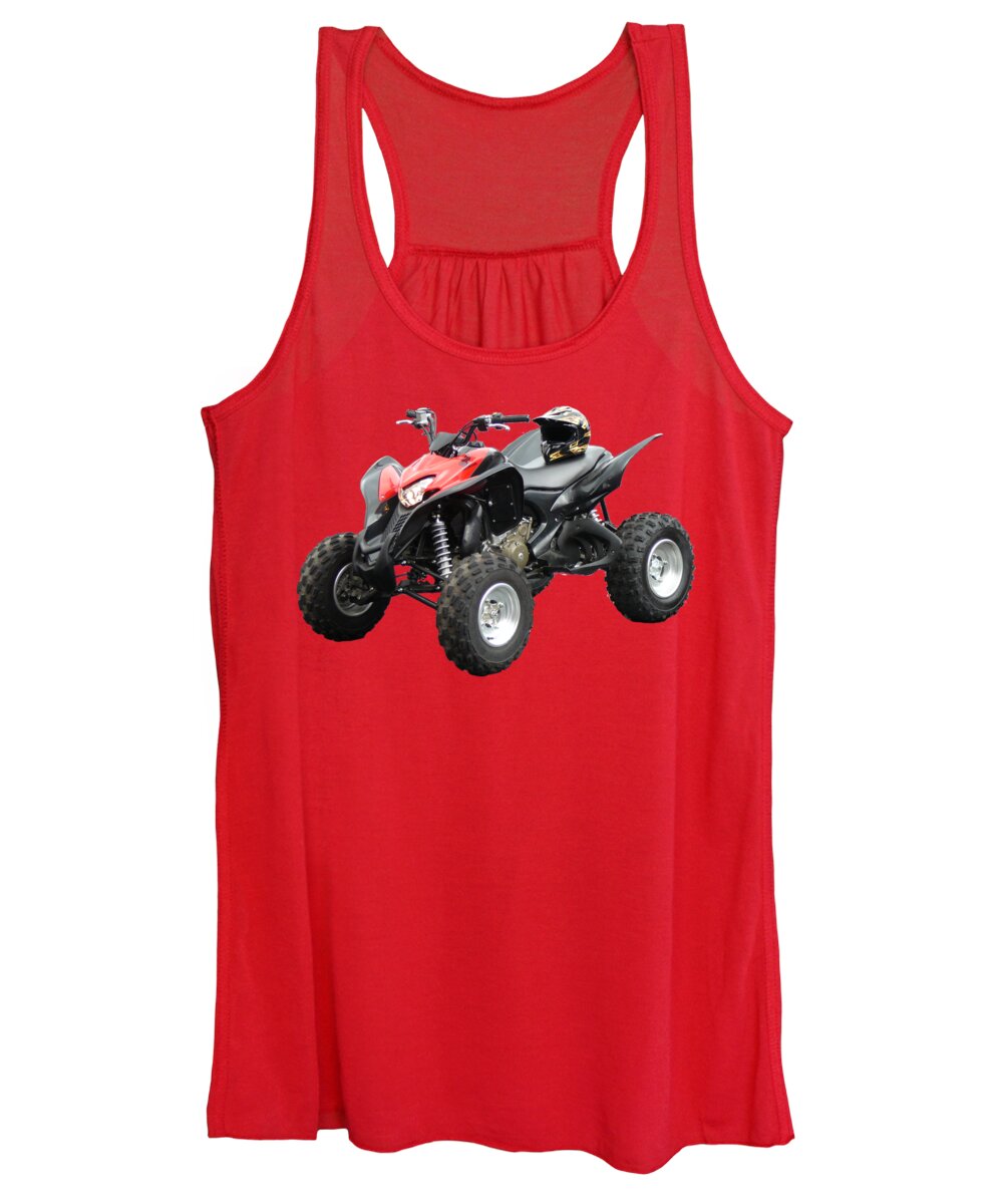Quad Bike Women's Tank Top featuring the photograph Quad Bike and Helmet by Francesca Mackenney