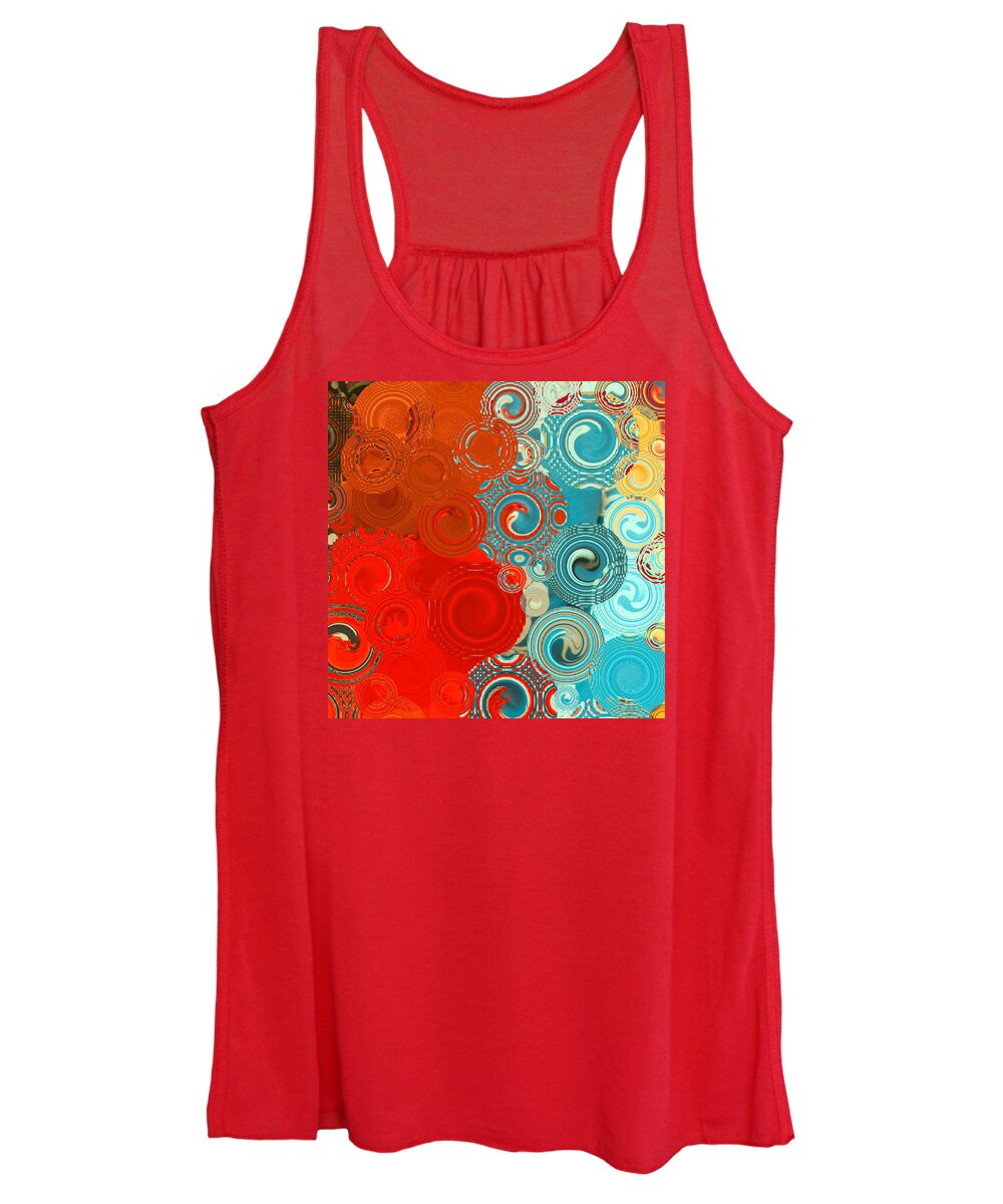Contemporary Women's Tank Top featuring the digital art Quilt Seeds No2 by Bonnie Bruno