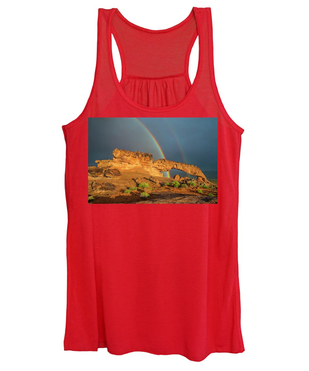 Sky Women's Tank Top featuring the photograph Rainbow Arch by Ralf Rohner
