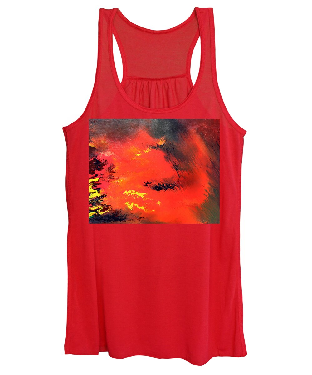 Fusionart Women's Tank Top featuring the painting Raining Fire by Ralph White