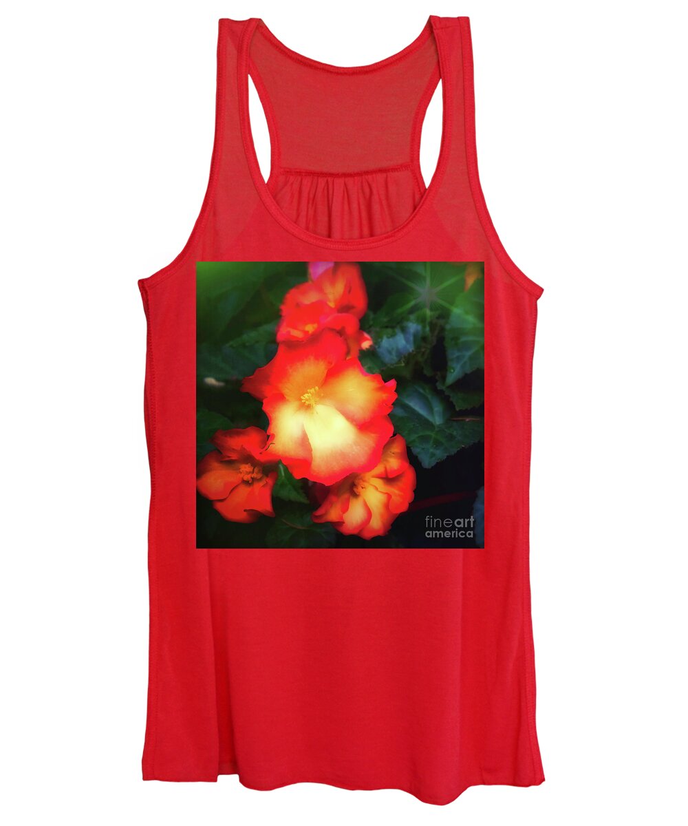 Flower Women's Tank Top featuring the photograph Red and Yellow by Barry Weiss