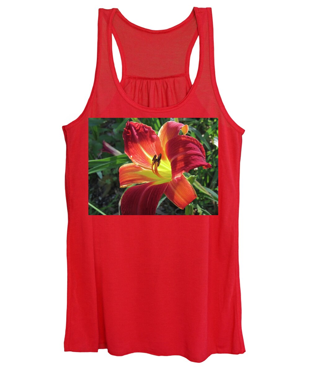 Flowers Women's Tank Top featuring the photograph Red Canna Lily by Judith Lauter