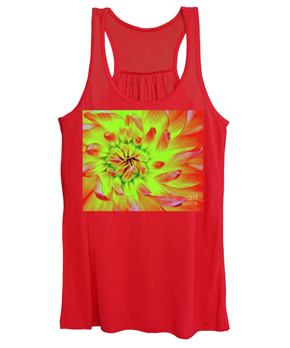Backgrounds Women's Tank Top featuring the photograph Red Whirl by Brian O'Kelly