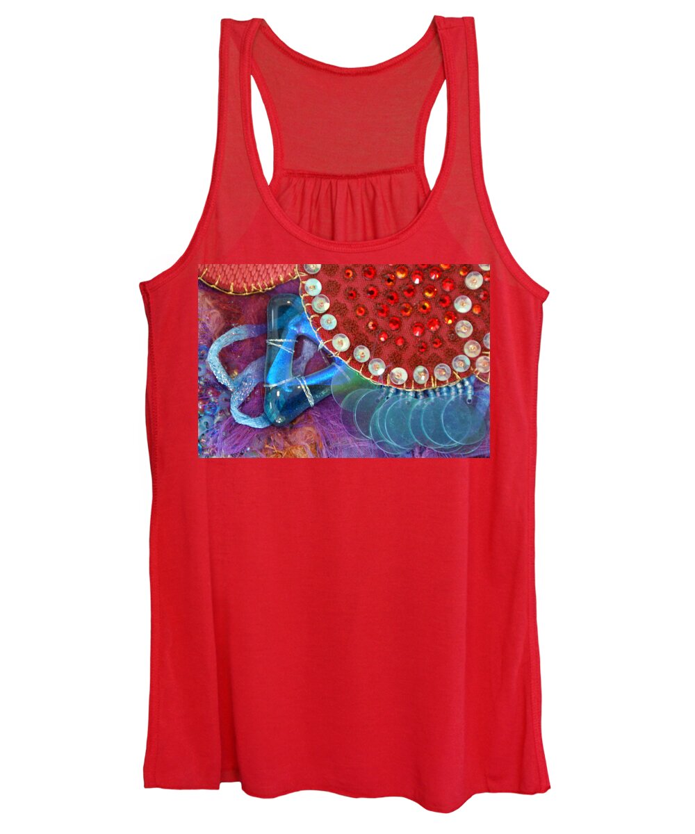  Women's Tank Top featuring the mixed media Ruby Slippers 4 by Judy Henninger