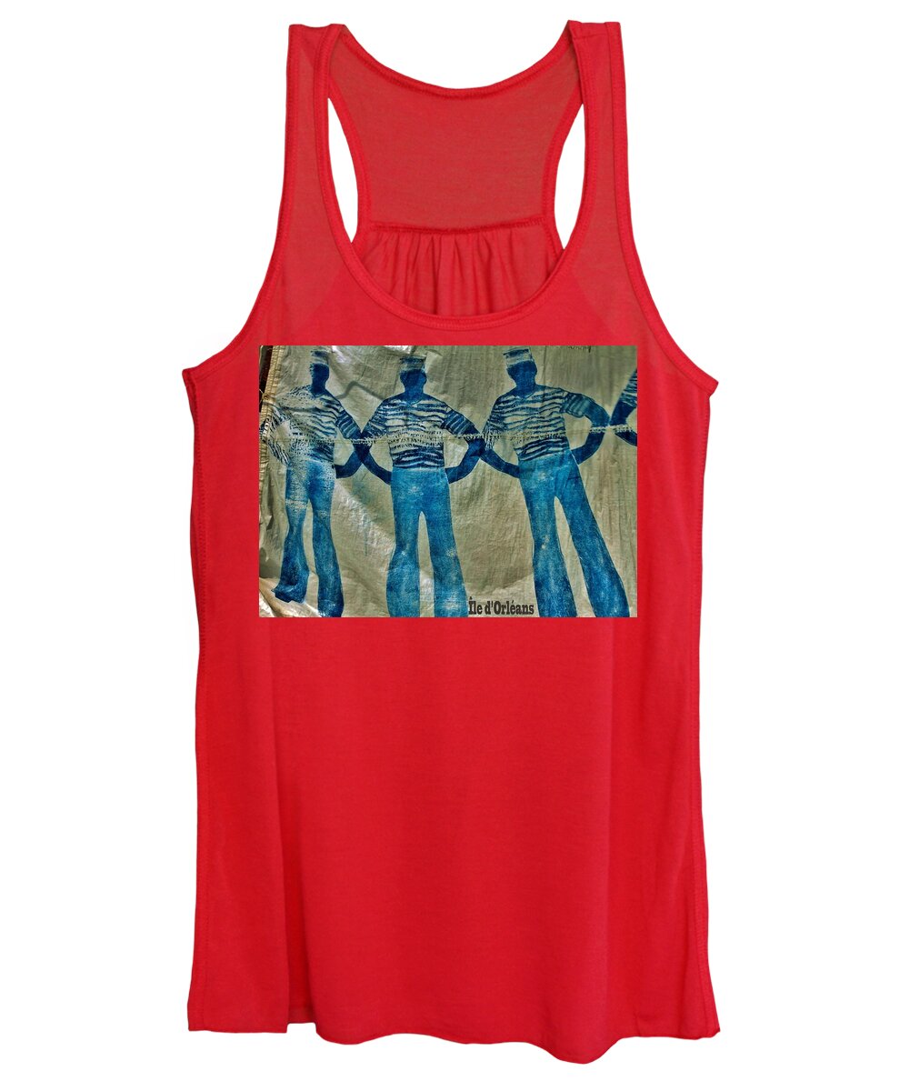 Sailors Women's Tank Top featuring the photograph French Sailors Blue and Indigo by William Rockwell