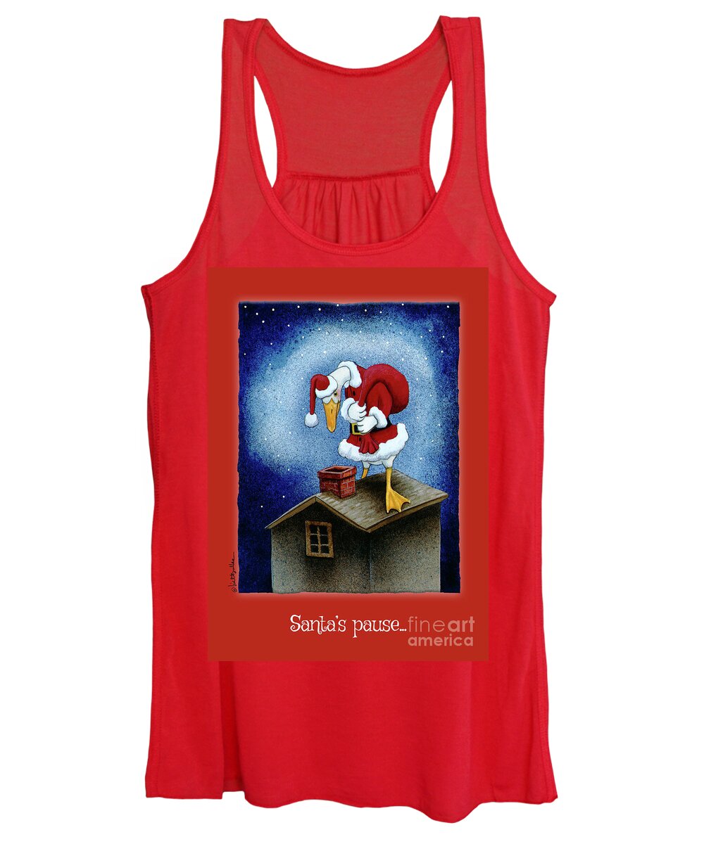 Will Bullas Women's Tank Top featuring the painting Santa's pause... by Will Bullas