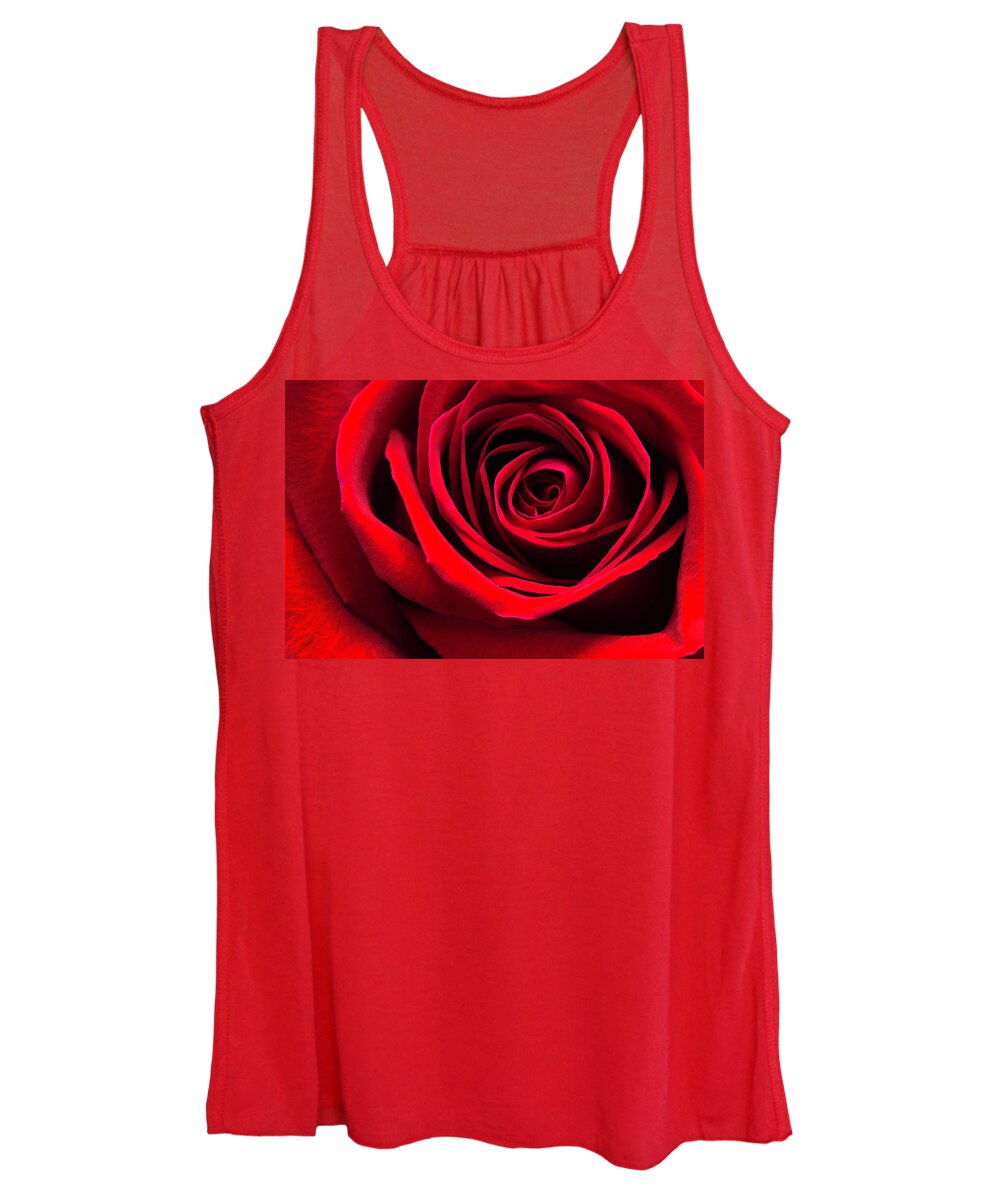Cindi Ressler Women's Tank Top featuring the photograph Simply A Red Rose by Cindi Ressler