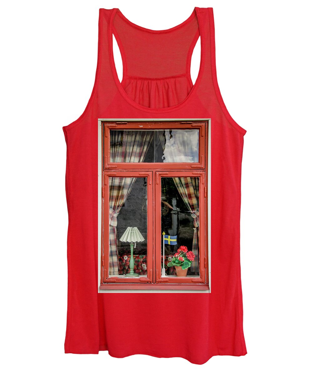 Europe Women's Tank Top featuring the photograph Soderkoping Window by KG Thienemann