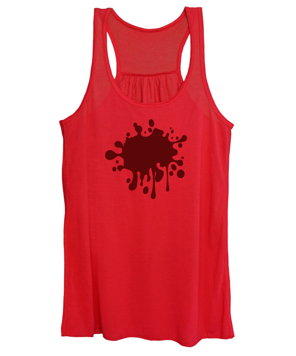 Solid Colors Women's Tank Top featuring the digital art Solid Deep Burgundy Red by Garaga Designs