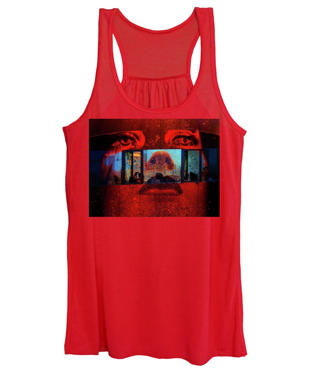 Underwater Women's Tank Top featuring the photograph Sometimes the world is underwater by Gabi Hampe