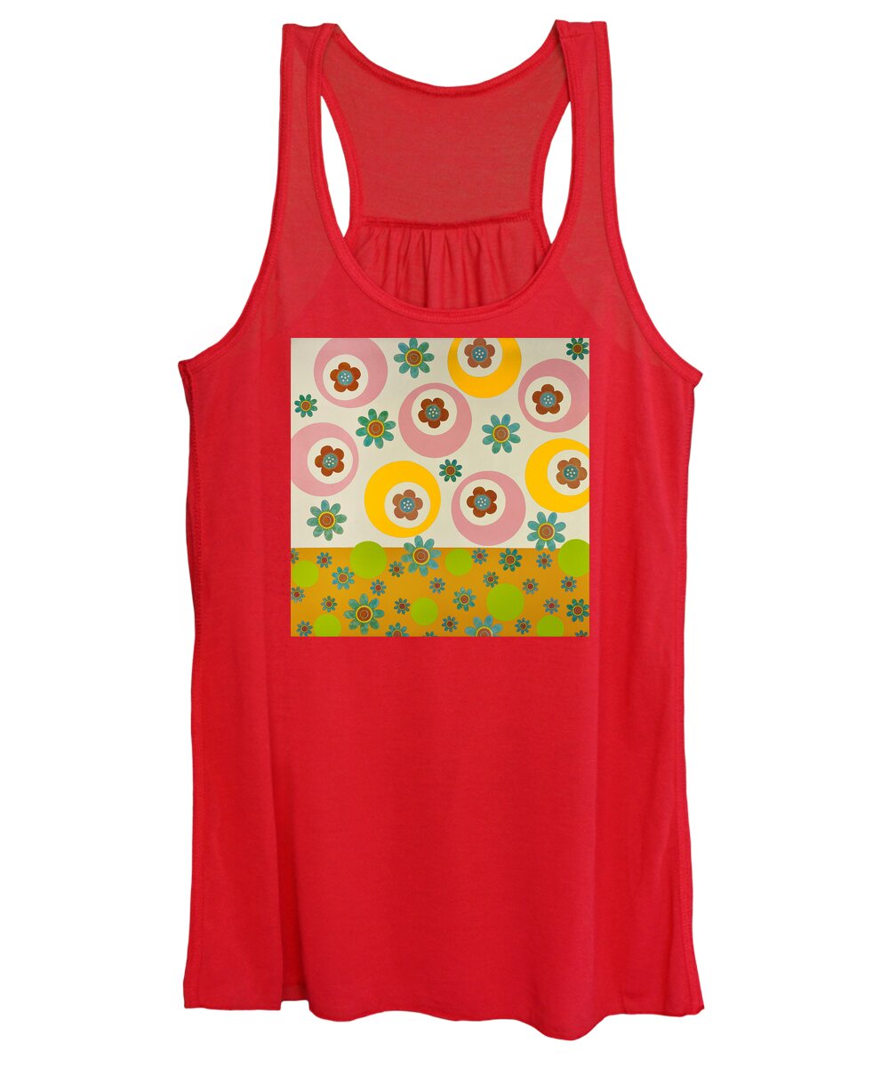 Meditation Women's Tank Top featuring the mixed media Spring Delight by Gloria Rothrock