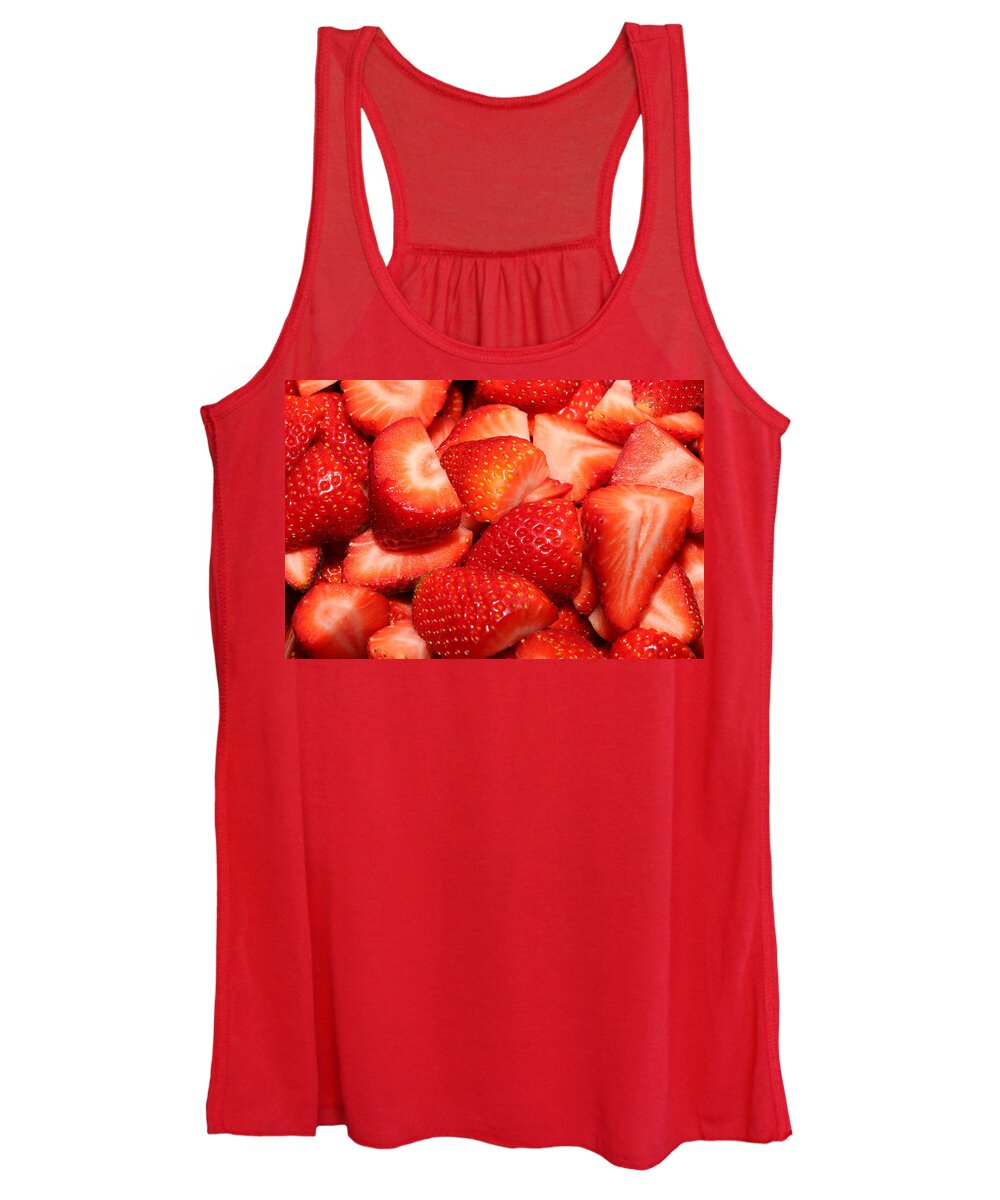 Food Women's Tank Top featuring the photograph Strawberries 32 by Michael Fryd