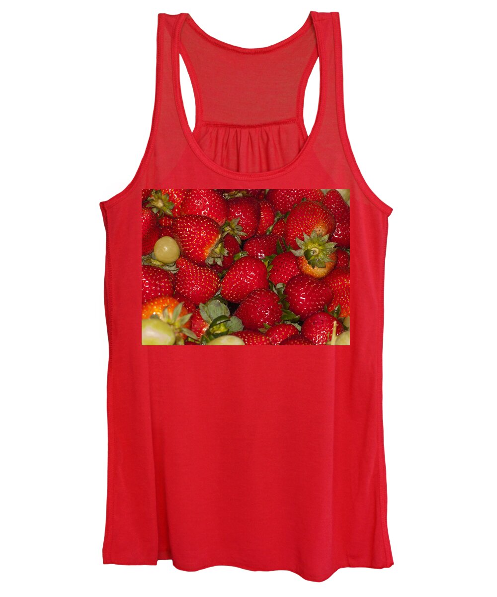 Food Women's Tank Top featuring the photograph Strawberries 731 by Michael Fryd