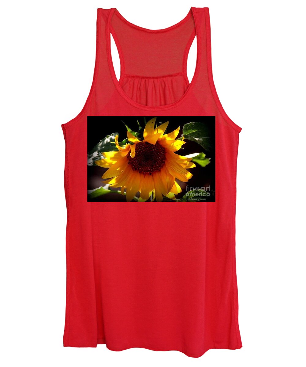 Sunflower Women's Tank Top featuring the photograph Sun Dancer by Rabiah Seminole