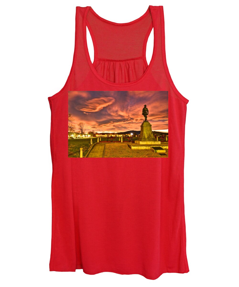 Virginia Military Institute Women's Tank Top featuring the photograph Sunset's Veil by Don Mercer